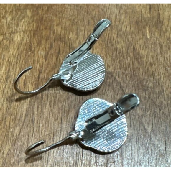 Crown Earrings Leverbacks Silver toned Mini Dress Down or Up Queen Classic - Picture 6 of 6